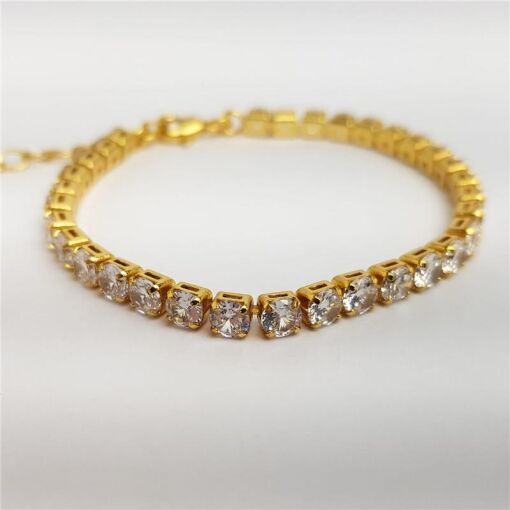 PULSEIRA RIVIEIRA  CRISTAL REDONDO  B.OURO