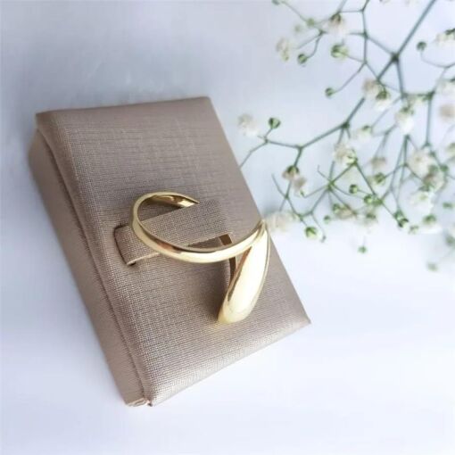 ANEL DETALHE EM GOTA 2,3CM DOURADO LISO