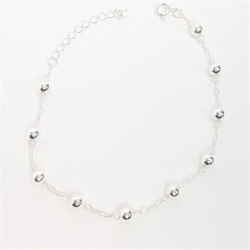 PULSEIRA ELO CARTIE  ENTERCALADO COM ESFERAS| 18+3CM | BANHO DE