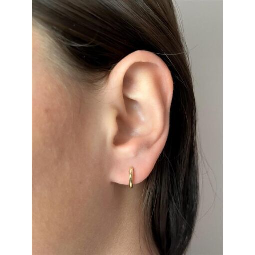 ARGOLA  CLICK 1CM LISA | BANHADO A OURO 18K