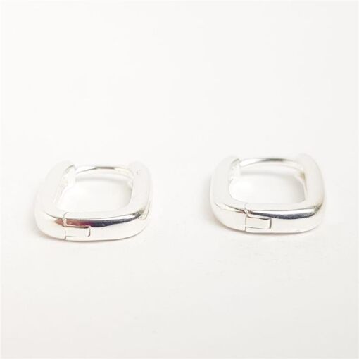 ARGOLA RETANGULAR LISA |1CM| PRATA 925