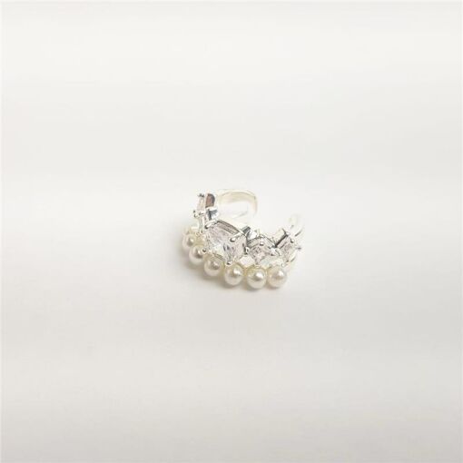 PIERCING CRAVEJADO DUAS FILEIRAS/CRISTAL QUADRADO CRAV/PÉROLA |