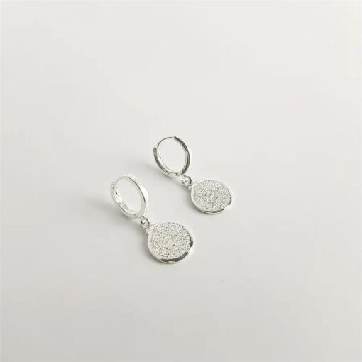 ARGOLA COM PG MEDALHA ORAÇÃO PAI NOSSO|1,2 CM|BANHO DE PRATA