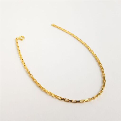 PULSEIRA MASCULINA ELO CADEADO 2MM | BANHADO EM OURO 18K