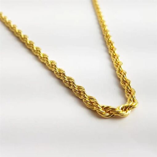 COLAR 35+5CM CORDAO BAIANO 6MM DOURADO