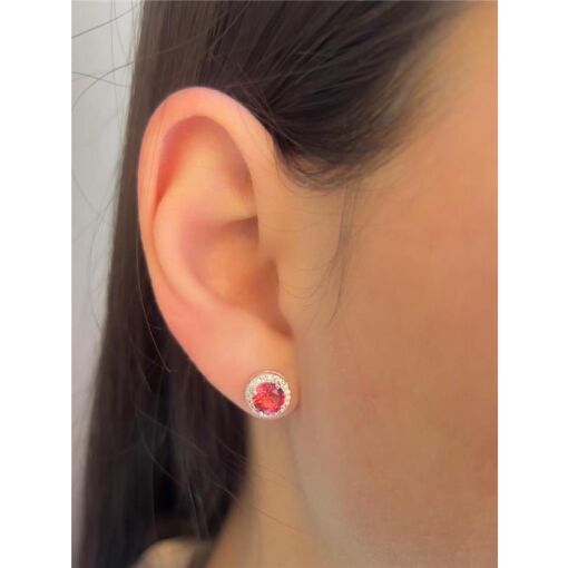 CONJUNTO PEDRA REDONDO 6MM RUBI CRAVEJADO REDOR CAIXA ALTA | BAN