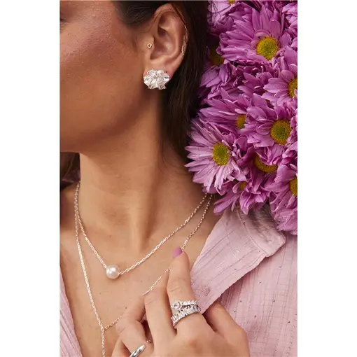 COLAR DUPLO ELO CARTIER/ GRAVATINHA PG PÉROLA/ ESFERA LISA | BAN