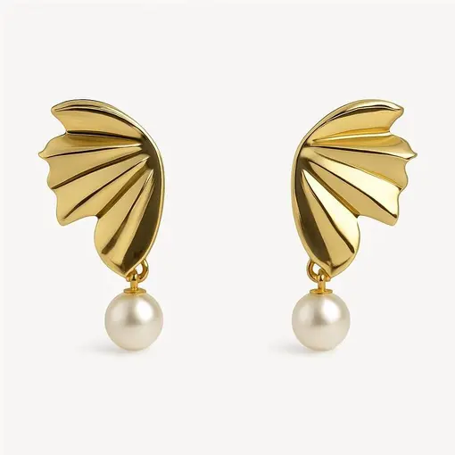 BRINCO ASA CHAPA LISA COM RELEVOS PENDENTE EM PÉROLA | BANHADO E