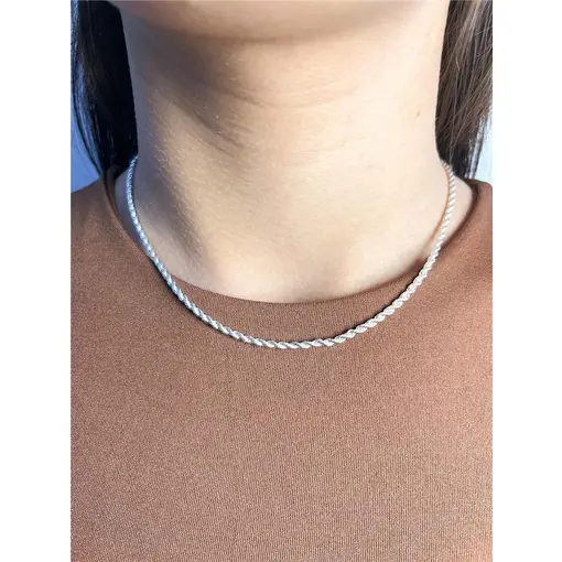 COLAR CORDÃO BAIANO 2MM | BANHO DE PRATA