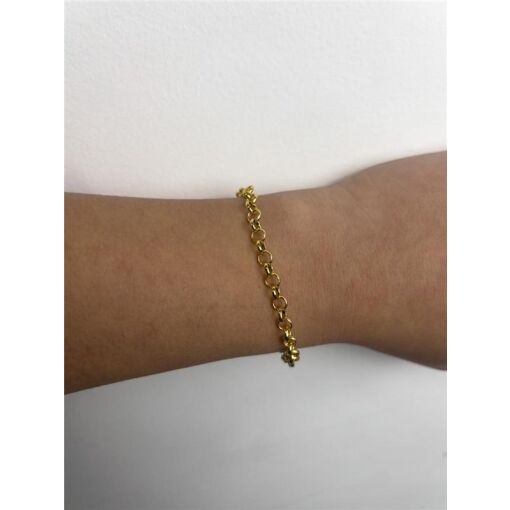 PULSEIRA ELO PORTUGUÊS 5MM | BANHADO EM OURO 18K