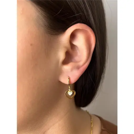 ARGOLA CLICK LISA  PG CORAÇÃO CRISTAL /CORAÇÃO VAZADO LISO | BAN
