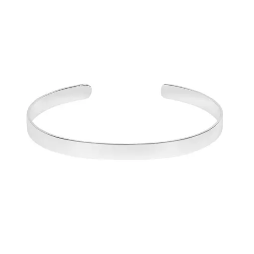 BRACELETE ARO ABERTO LISO 5MM | BANHO DE PRATA