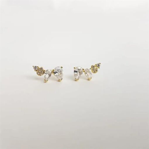 BRINCO 1,3CM EAR CUFF 2 MINI GOTA CRISTAL/MINI CRA