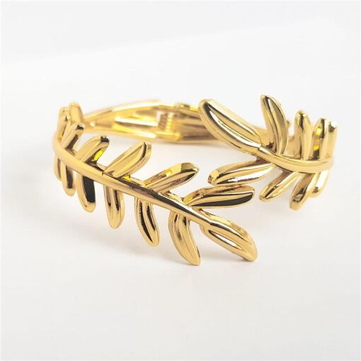 BRACELETE ENTRELAÇADO EM FOLHA LISA | SEM GARANTIA