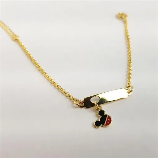 PULSEIRA INFANTIL COM PLACA LISA CORAÇÃO VAZADO PG RÉPLICA DESEN