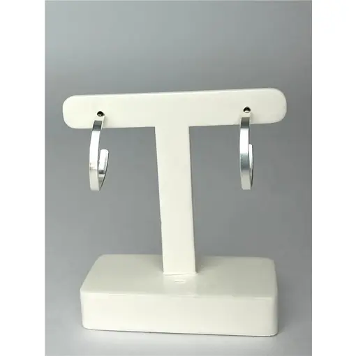 BRINCO MEIA ARGOLA | BANHO DE PRATA