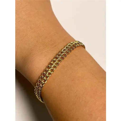 PULSEIRA LACRAIA ABERTA 6MM | BANHADO EM OURO 18K