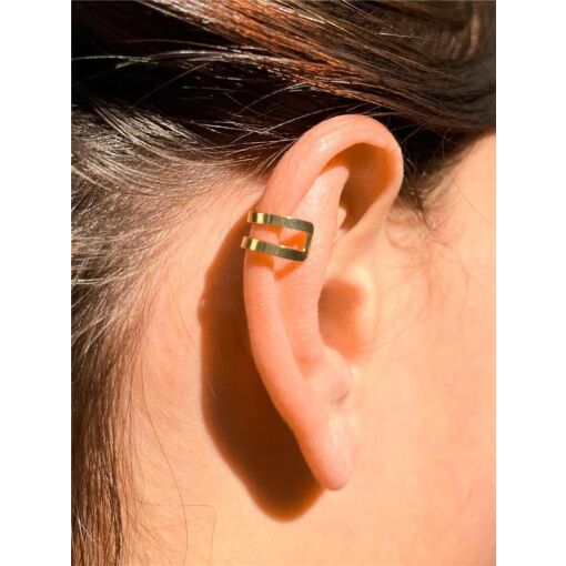 PIERCING FAKE ARO DUPLO LISO | BANHADO EM OURO 18K