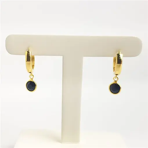 ARGOLA 3MM PG PONTO LUZ PRETO | BANHADO EM OURO 18K