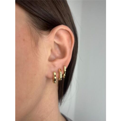TRIO ARGOLA TRABALHADA | BANHADO EM OURO 18K
