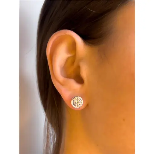 BRINCO ARO LISO CHUVEIRINHO CRISTAL  | BANHO DE PRATA