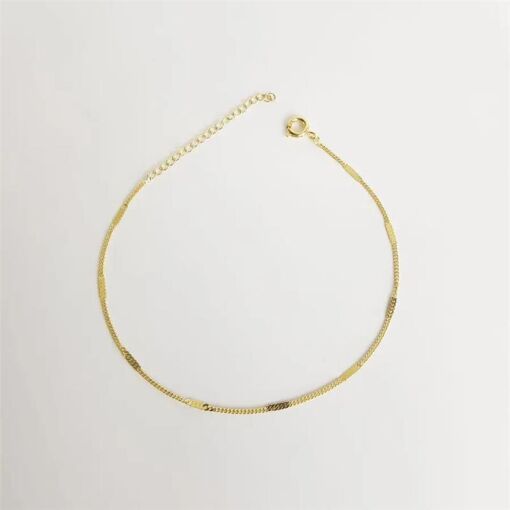 TORNOZELEIRA  ELOS GOURMET |21,5+5CM|BANHADO EM OURO 18K