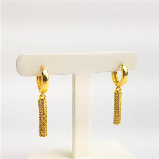 ARGOLA CLICK LISA PG TUBO CRAVEJADO | BANHADO EM OURO 18K