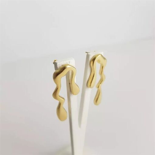BRINCO 3,8CM MINIMALISTA GOTA DERRETIDA ACETIN.BRI