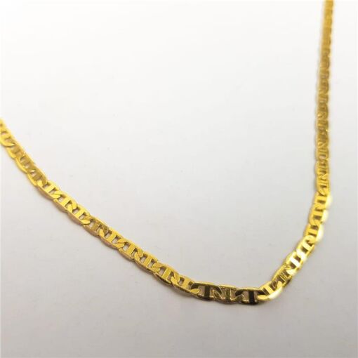 COLAR ELO PIASTRINI 3MM | 60CM BANHADO EM OURO 18K