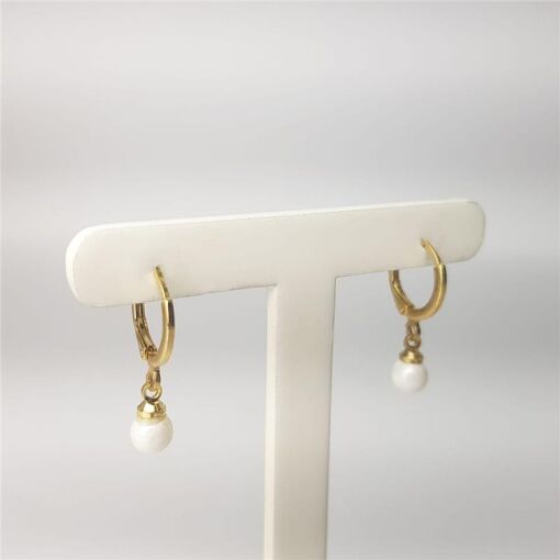 ARGOLA C/PINGENTE PEROLA 5MM