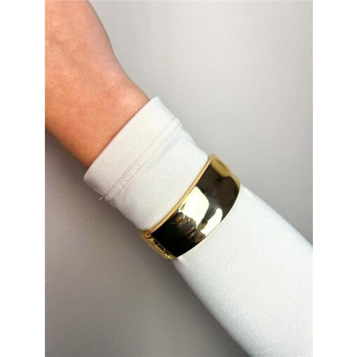 BRACELETE LISO BANHO DE OURO CONTEMPORÂNEO | SEM GARANTIA