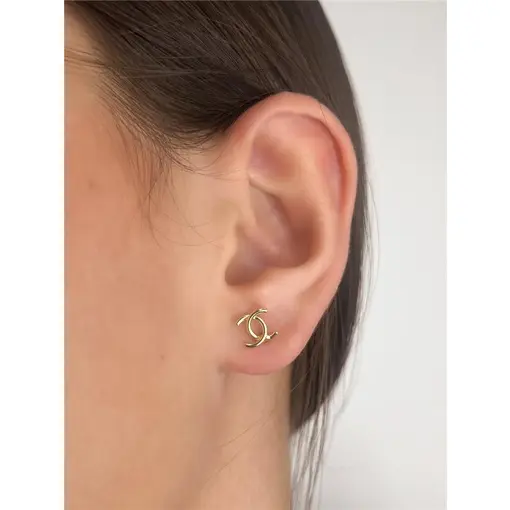 BRINCO ARO LISO EM `X` ENTRELAÇADO | BANHADO EM OURO 18K