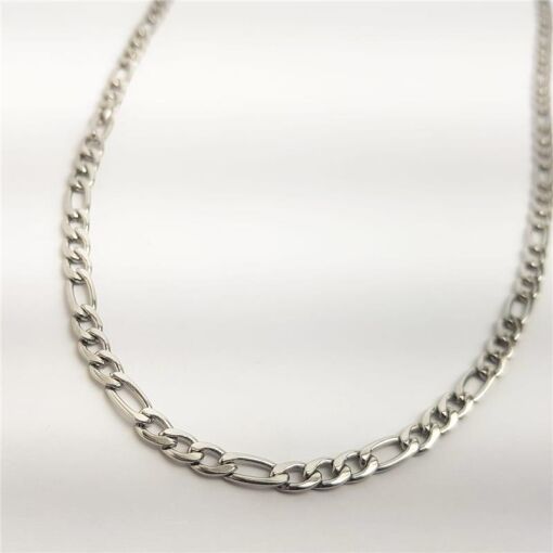 COLAR ELO FÍGARO 1ELO GX3ELO PEQUENOS AÇO INOXIDÁVEL | 70CM