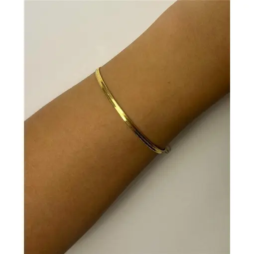 PULSEIRA FITA 3MM | BANHADO EM OURO 18K