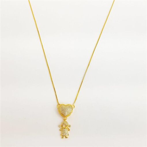 COLARCM VENEZIANA PG CORACAO  PG 1 MENINA CRAVEJADA