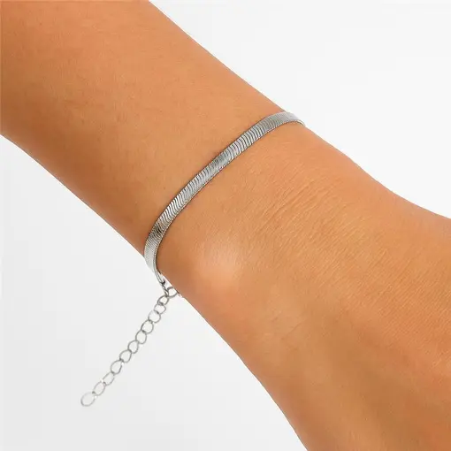PULSEIRA FITA 3MM | BANHO DE RÓDIO