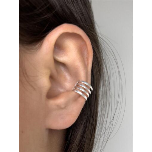 PIERCING B.PRATA 4 AROS CHAPA LISA