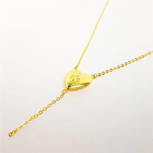 COLAR ELO BAILARINA PINGENTE RELICÁRIO CORAÇÃO ELO PENDENTE |50C
