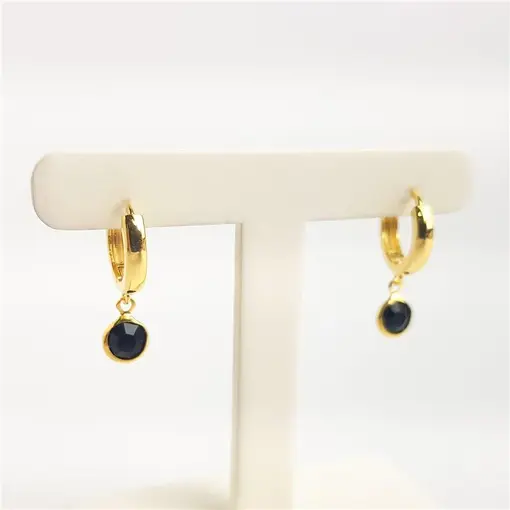 ARGOLA 3MM PG PONTO LUZ PRETO | BANHADO EM OURO 18K