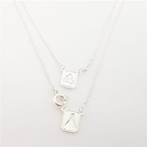 ESCAPULÁRIO INFANTIL MINI ELO CADEADO PLACA NOSSA SENHORA | 45CM