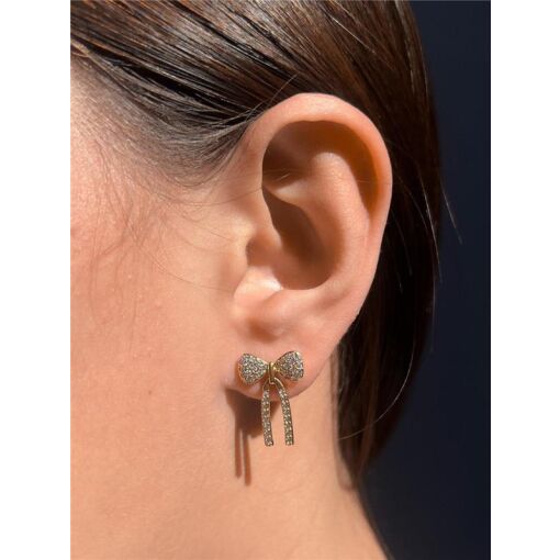 BRINCO LAÇO CRAVEJADO | BANHADO EM OURO 18K