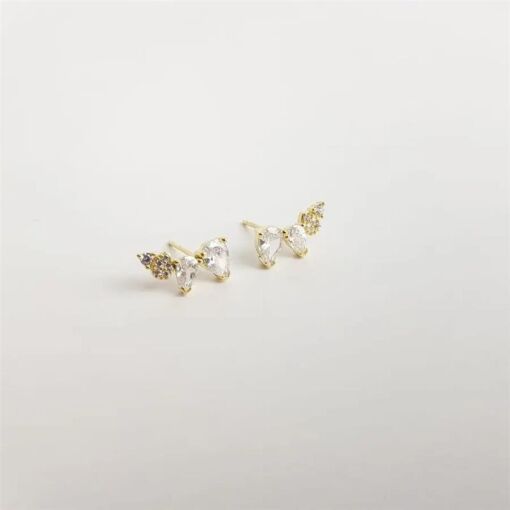 BRINCO 1,3CM EAR CUFF 2 MINI GOTA CRISTAL/MINI CRA