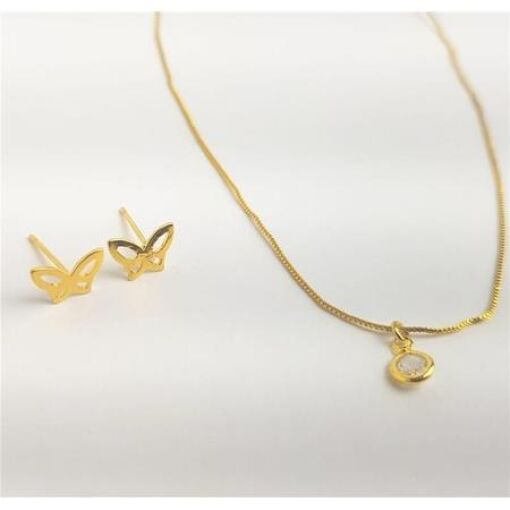 CONJUNTO COLAR  VENEZIANA PG PONTO DE LUZ CRAVEJAÇÃO INGLESA / B