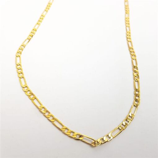 COLAR ELO FÍGARO 3 ELO PX1 ELO G 4MM FECHO ENCAIXE | 60CM BANHAD