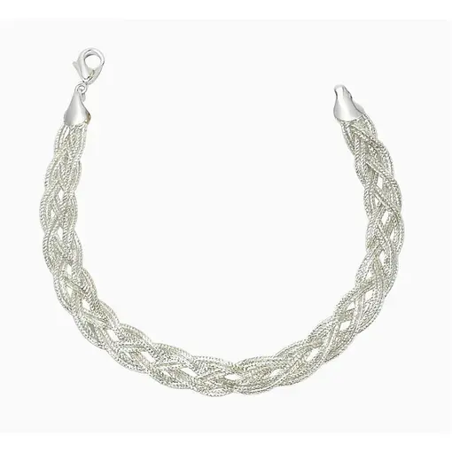 PULSEIRA FITA TRANÇADA | BANHO DE PRATA