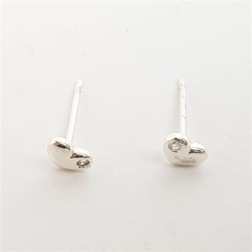 BRINCO CORAÇÃO LISO COM ZIRCÔNIA CRISTAL|5MM| BANHO DE PRATA