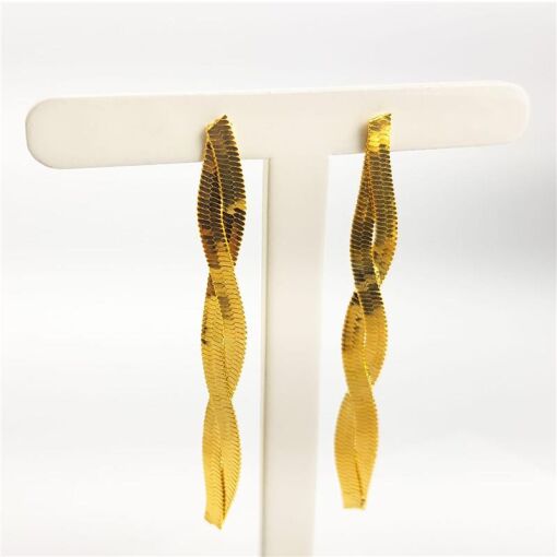 BRINCO FITAS ENTRELAÇADA | BANHADO EM OURO 18K