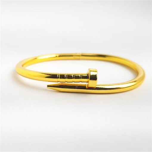 BRACELE ARO LISO ENTRELAÇADO PREGO COM ENCAIXE | BANHADO EM OURO