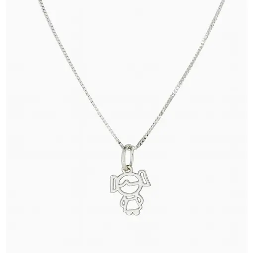 COLAR VENEZIANA PINGENTE FILHO | PRATA 925