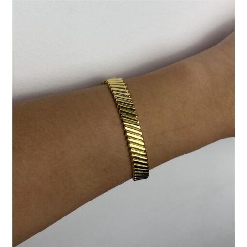 BRACELETE ARO LISO FRENTE SUPERFÍCIE EM TUBOS ALTO RELEVO | BANH